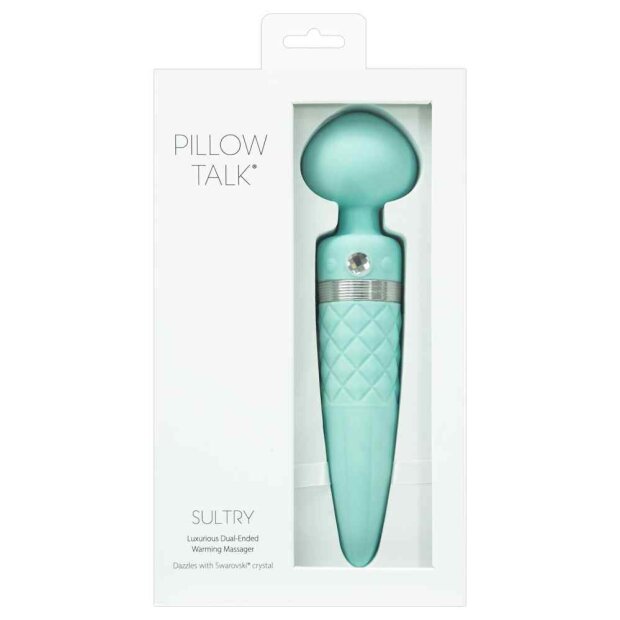 Pillow Talk Sultry Wand Massager Türkis 20,5 cm ⌀ 5 cm