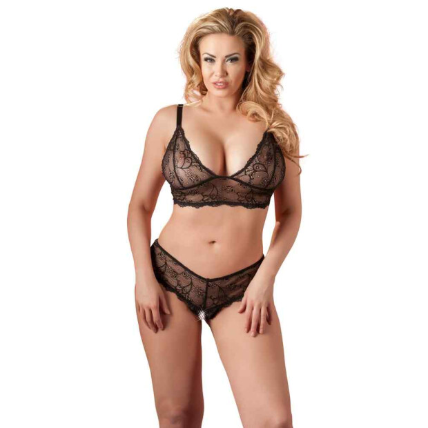 Bra and String black XL