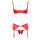 Shelf Bra Set red 80B/M