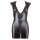 Wetlookkleid Zip L