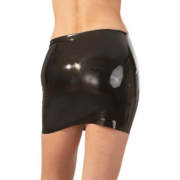 Latex Minirock schwarz M