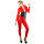 Latex Catsuit rot XL