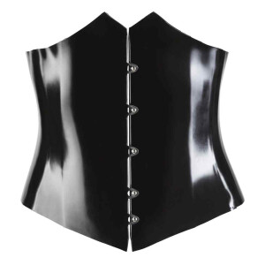 Latex Waist Cincher black S