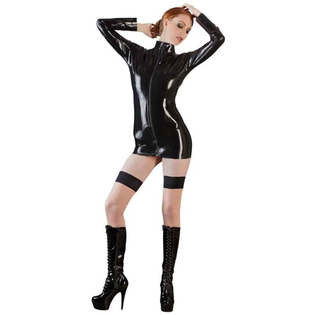 Latex Shirt zip black L