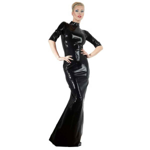 Latex Kleid schwarz M