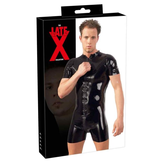 Latex Herren Kurzoverall 2Xl