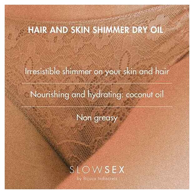 Bijoux Indiscrets - Slow Sex Hair & Skin Shimmer Dry Oil 30 ml