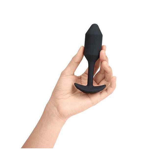 B-Vibe Vibrating Snug Plug Medium Analplug Schwarz ⌀ 3,1 cm