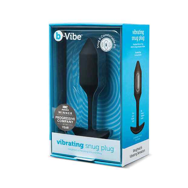 B-Vibe Vibrating Snug Plug Medium Analplug Schwarz ⌀ 3,1 cm