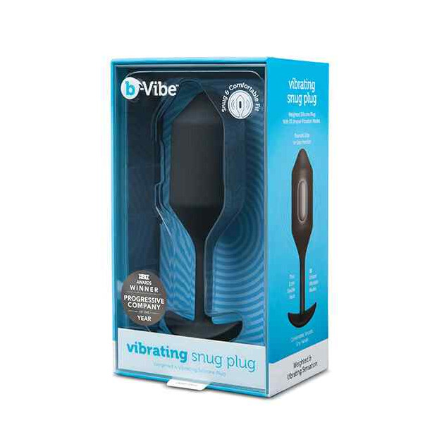 B-Vibe Vibrating Snug Plug XL Analplug Schwarz ⌀ 4,3 cm