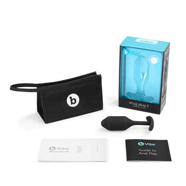 B-Vibe Snug Butt Plug 2 Analplug Schwarz ⌀ 3 cm