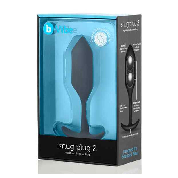 B-Vibe Snug Butt Plug 2 Analplug Schwarz ⌀ 3 cm