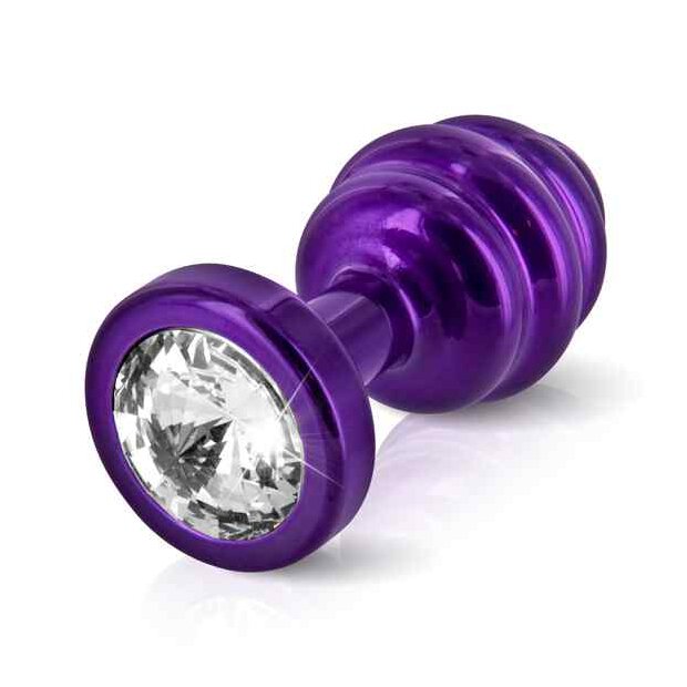 Diogol - Ano Butt Plug Ribbed Purple 3 cm