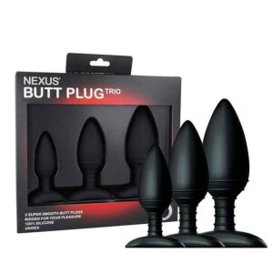 Nexus Butt Plug Trio Set Anal Schwarz 3 Teilig