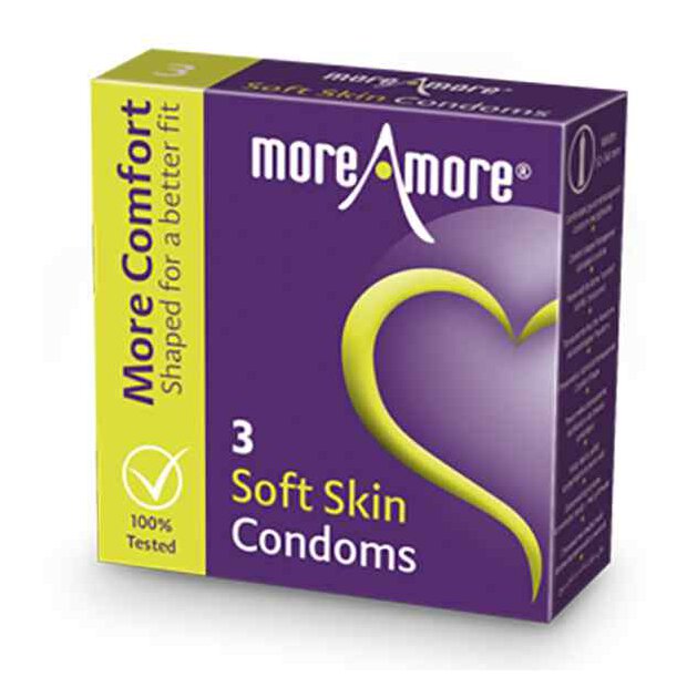 MoreAmore Condom Soft Skin 3 pcs