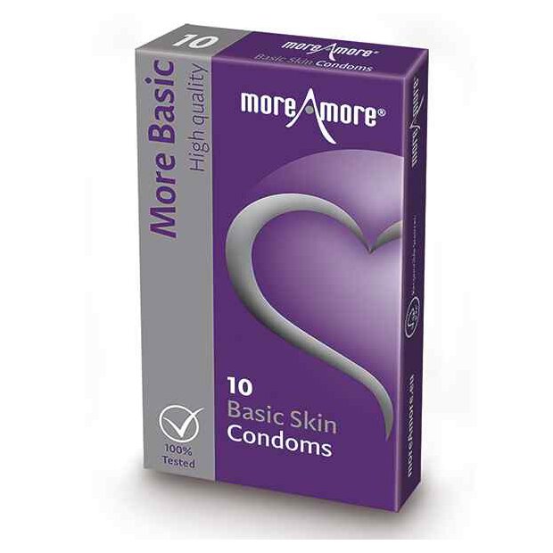 MoreAmore Condom Basic Skin 10 pcs