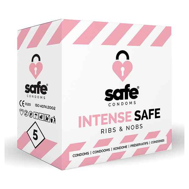 SAFE - Condoms - Ribs & Nobs (5 pcs)