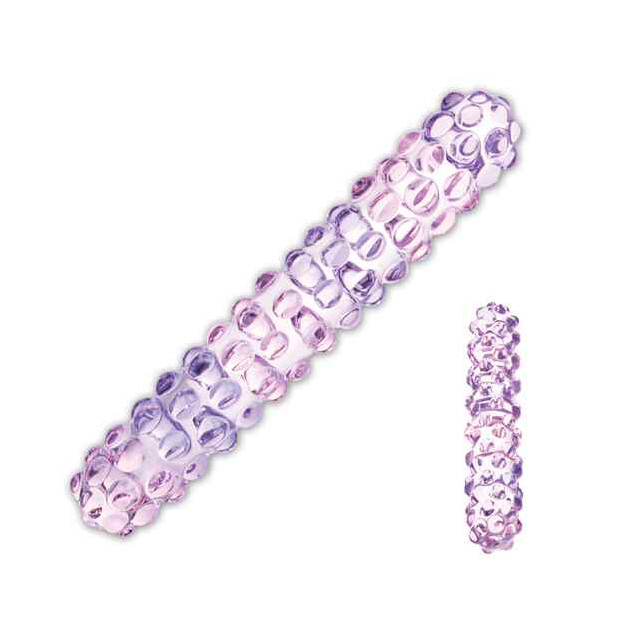 Glas Purple Rose Nubby Glass Dildo