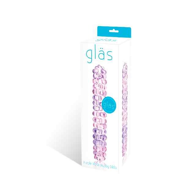 Glas Purple Rose Nubby Glass Dildo