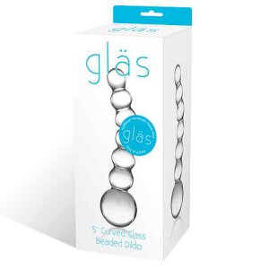 Glas - Curved Glass Beaded Dildo