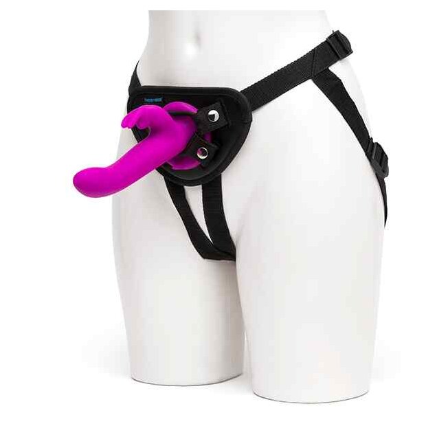 Happy Rabbit Vibrating Strap-On Harness Set Purple