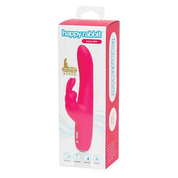 Happy Rabbit Slimline Curve Rabbit Vibrator Pink