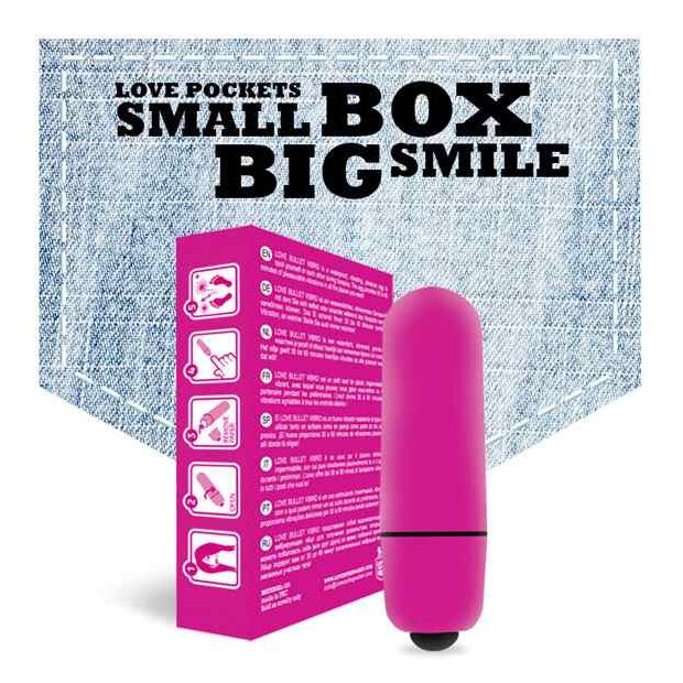 Love in the Pocket Love Bullet Vibrating Mini Vibrator Pink 5,5 cm ⌀ 1,7 cm