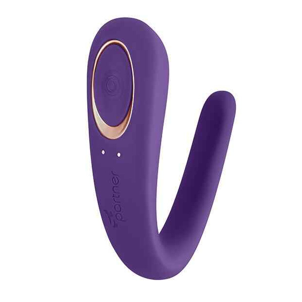 Satisfyer Double Classic Partner Vibrator Lila 9,5 cm