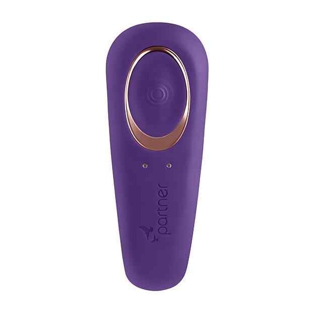 Satisfyer Double Classic Partner Vibrator Lila 9,5 cm