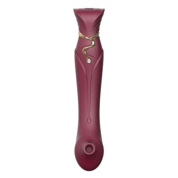 Zalo Queen Set G-Spot Pulsewave Vibrator Weinrot 2 Teilig
