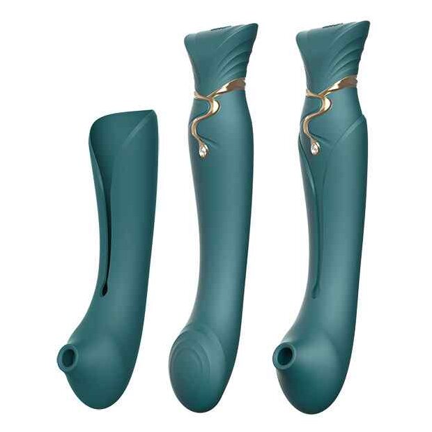 Zalo Queen Set G-Spot Pulsewave Vibrator Jewel Green