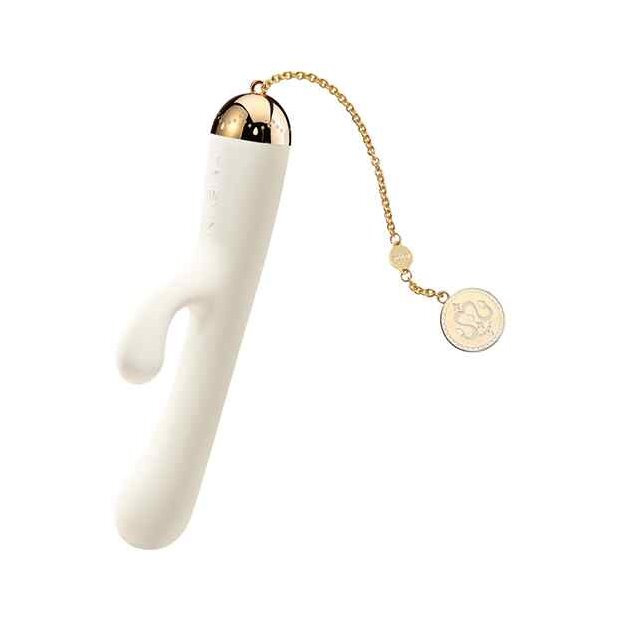 Zalo Ichigo Rabbit Vibrator mit Klitorisstimulation Weiß 18,3 cm