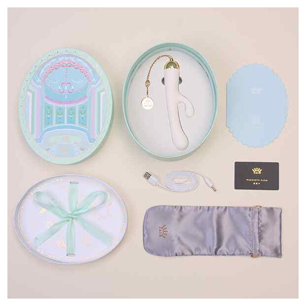 Zalo Ichigo Rabbit Vibrator mit Klitorisstimulation Weiß 18,3 cm