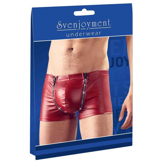 Herren Pants Wetlook 2 Zipper rot XL
