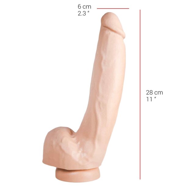 Dildorama 515 Line S13F Suction Dildo Beige 28 cm