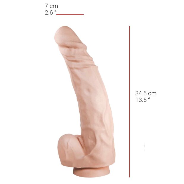 Dildorama 515 Line S17F suction Dildo Beige 33 cm
