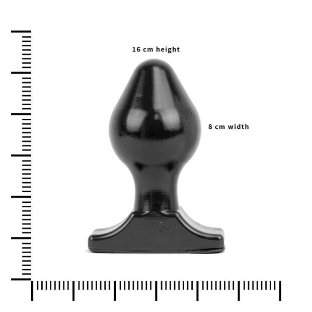 All Black AB72 Analplug Schwarz ⌀ 8 cm