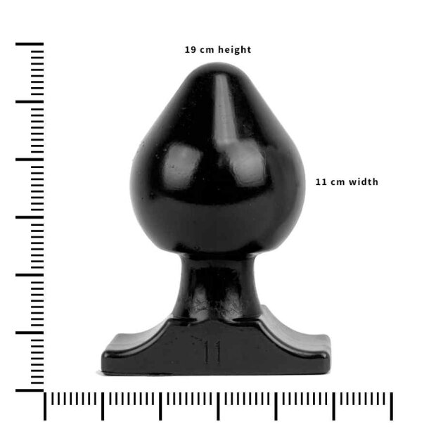 All Black AB75 Analplug Schwarz ⌀ 11 cm