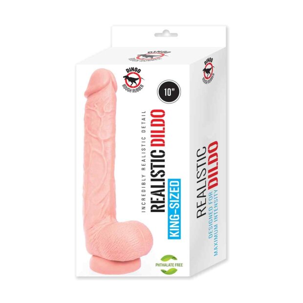 Dinoo King-Size Cock Kong Realistischer Dildo Beige 26 cm