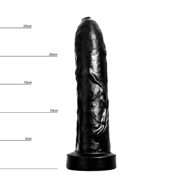 Hung System Uncut Dildo Schwarz 26 cm