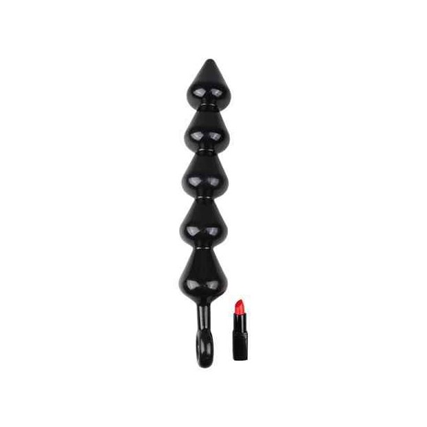 XR Brands Master Series Anal Links XL Analkugeln Schwarz 42 cm ⌀ 6,5 cm