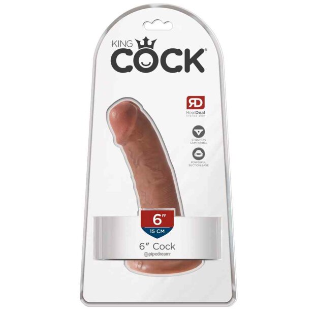 King Cock Dildo Realistisch Braun 17 cm