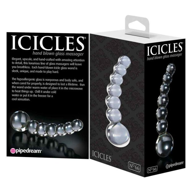 Icicles No. 66 Glasdildo Transparent 12 cm
