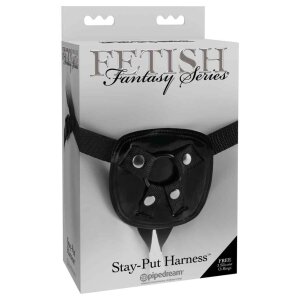 Fetish Fantasy Stay-Put Harness Strap-On Schwarz Taille...