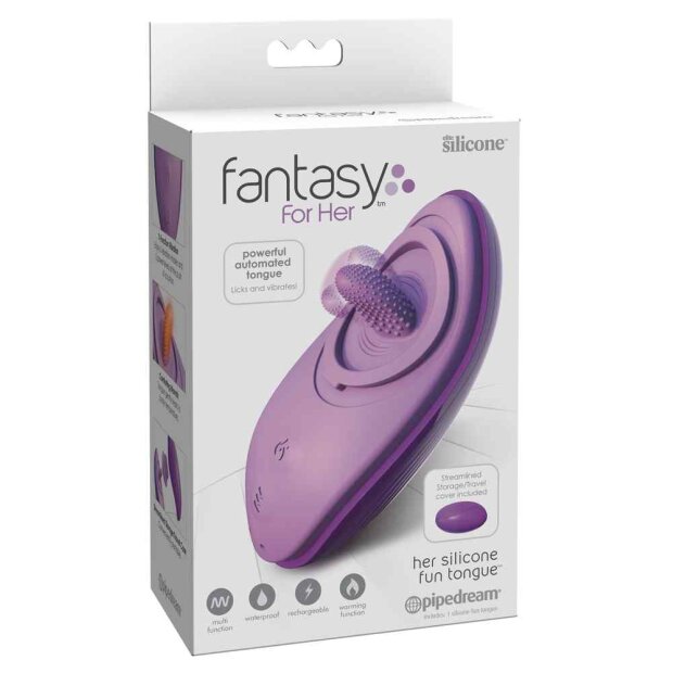 Pipedream Fantasy for Her Silicone Fun Tongue Auflegevibrator Lila 13 cm
