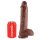 King Cock 10 inch Balls Brown