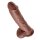 King Cock 10 inch Balls Brown
