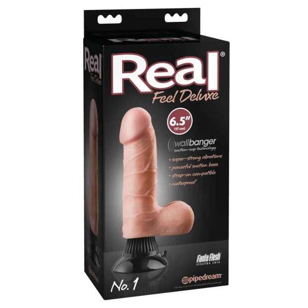 Pipedream Real Feel No. 1 Deluxe Vibrator Beige 22 cm ⌀ 4,8 cm