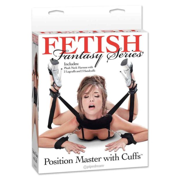 Fetish Fantasy Position Master with Cuffs Fesseln Schwarz