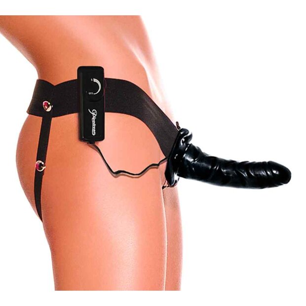 Fetish Fantasy Vibrating Hollow Strap-On Schwarz 17 cm ⌀ 4,5 cm